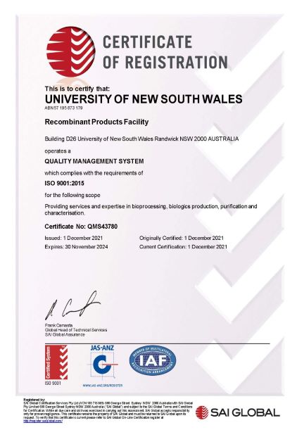 ISO 9001 accreditation